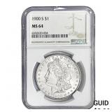 1900-S Morgan Silver Dollar NGC MS64