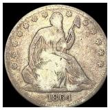 1864 Seated Liberty Half Dollar LIGHTLY CIRCULATED