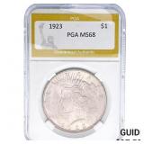 1923 Silver Peace Dollar PGA MS68