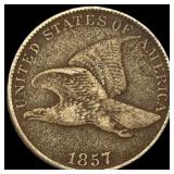 1857 Flying Eagle Cent ABOUT UNCIRCULATED