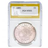 1885 Morgan Silver Dollar PGA MS65
