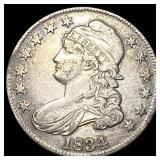 1834 Capped Bust Half Dollar NEARLY UNCIRCULATED