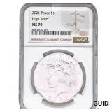 2021 Silver Peace Dollar NGC MS70