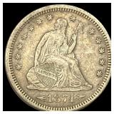 1874-S Silver Seated Liberty Quarter NEARLY UNCIRC