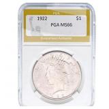 1922 Morgan Silver Dollar PGA MS66