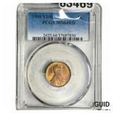 1909 VDB Wheat Cent PCGS MS64 RD