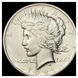 1921 Silver Peace Dollar CLOSELY UNCIRCULATED