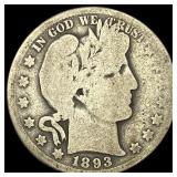 1893-O Silver Barber Half Dollar NICELY CIRCULATED