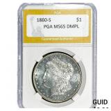 1880-S Morgan Silver Dollar PGA MS65 DMPL