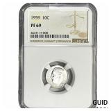 1959 Roosevelt Dime NGC PF69