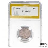 1936 Buffalo Nickel PGA MS63