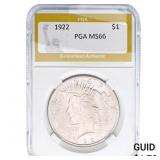 1922 Morgan Silver Dollar PGA MS66