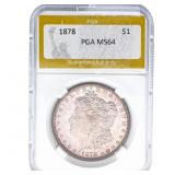 1878 Morgan Silver Dollar PGA MS64
