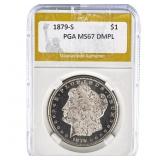 1879-S Morgan Silver Dollar PGA MS67 DMPL