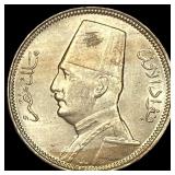 1929 Egypt 2 Milliemes UNCIRCULATED