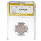1936 Buffalo Nickel PGA MS63
