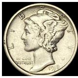 1918-S Silver Mercury Dime CLOSELY UNCIRCULATED