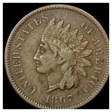 1867 Indian Head Cent NEARLY UNCIRCULATED