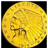 1915 Indian Head $2.5 Gold Quarter Eagle CLOSELY U