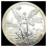 1990 Mexico 1 Onza Silver Libertad SUPERB GEM BU
