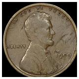 1909 Lincoln Wheat Cent V.D.B. LIGHTLY CIRCULATED