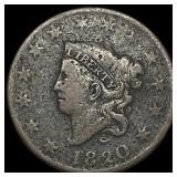 1820 Coronet Head Large Cent LIGHTLY CIRCULATED