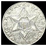 1856 Silver Three-Cent Piece CLOSELY UNCIRCULATED