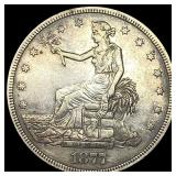 1877 Silver Trade Dollar NEARLY UNCIRCULATED