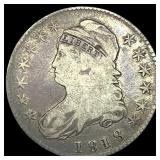 1818 Capped Bust Half Dollar LIGHTLY CIRCULATED