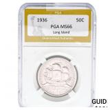 1936 Long Island Half Dollar PCG MS66