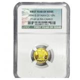 1994 Isle of Man Gold 1/10 Noble NGC PF69 U.C.