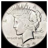 1934 Peace Silver Dollar CLOSELY UNCIRCULATED