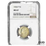 1944-P Jefferson Nickel NGC MS67