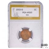 1915-D Wheat Cent PGA MS65 RED