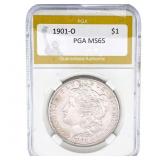 1901-O Morgan Silver Dollar PGA MS65