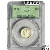 1940 Mercury Silver Dime PCGS PR67