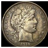1910-S Silver Barber Half Dollar CLOSELY UNCIRCULA