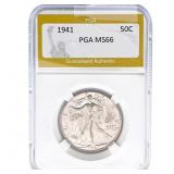 1941 Walking Liberty Half Dollar PGA MS66