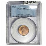 1921 Wheat Cent PCGS MS63 RB