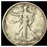 1920-S Silver Walking Liberty Half Dollar NEARLY U