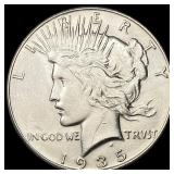 1935 Silver Peace Dollar CLOSELY UNCIRCULATED
