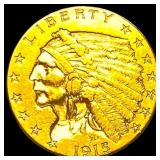 1915 Indian Head $2.5 Gold Quarter Eagle HIGH GRAD