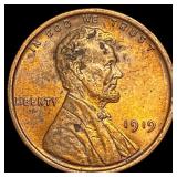 1919 Red Lincoln Wheat Cent CHOICE BU
