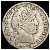 1904 Silver Barber Half Dollar LIGHTLY  CIRCULATE