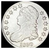 1830 Capped Bust Half Dollar CLOSELY UNCIRCULATED