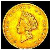 1854 Gold $1 Indian Head Type 2 NEARLY UNCIRCULATE