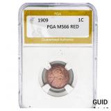 1909 Wheat Cent PGA MS66 RED