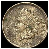 1859 Copper-Nickel Indian Head Cent NEARLY UNCIRCU