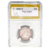 1906-O Barber Quarter PGA MS67