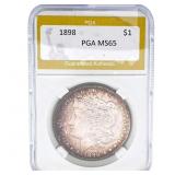 1898 Morgan Silver Dollar PGA MS65